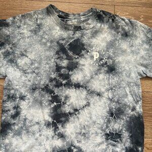 Primitive Skateboarding Blue Skater Tie Dye Graphic T Shirt Size Large